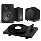 Pro-Ject Debut Carbon Evo + Kanto YU6 + SUB8 MKII Bundle in Matt Black