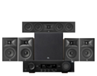 JBL MA310 5.2 4K AV Receiver + JBL Stage 250B 5.1 Speaker Package with 12” Subwoofer - Black