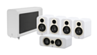 Q Acoustics 3010C 5.1 Cinema Pack – Satin White with 3060S Subwoofer - Satin White