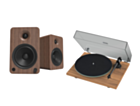 Pro-Ject T Line - T1 Evo Turntable + Kanto Audio YU6 Active Powered Bluetooth Studio Speakers - Walnut