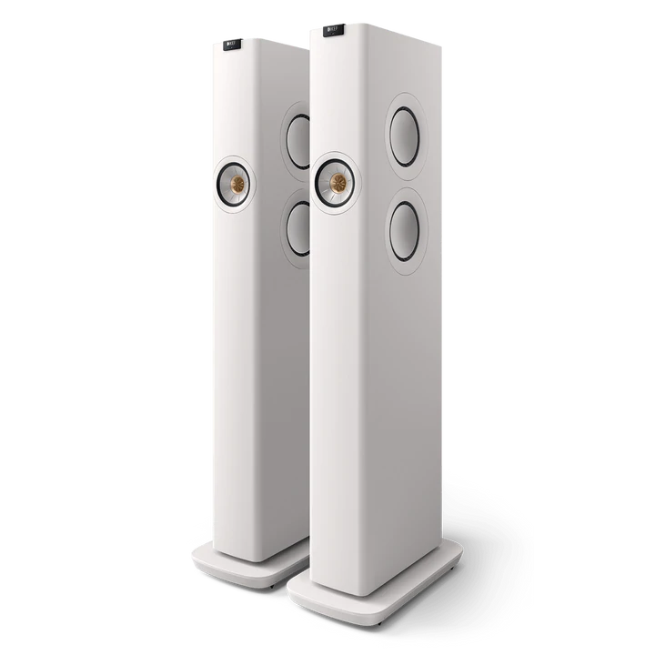 KEF LS60 Wireless Floorstanding Speakers - Mineral White